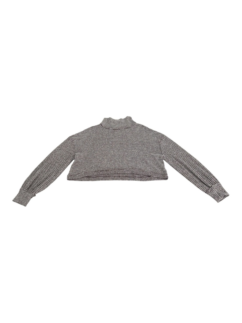 Free People Cropped Turtleneck Sweater - Gray L